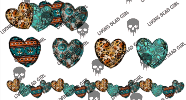 Western Themed Heart On My Sleeve Bundle PNG